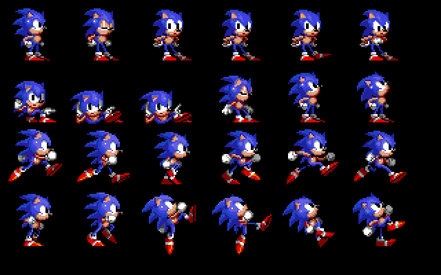 Sonic CD Sonic Sprites. 